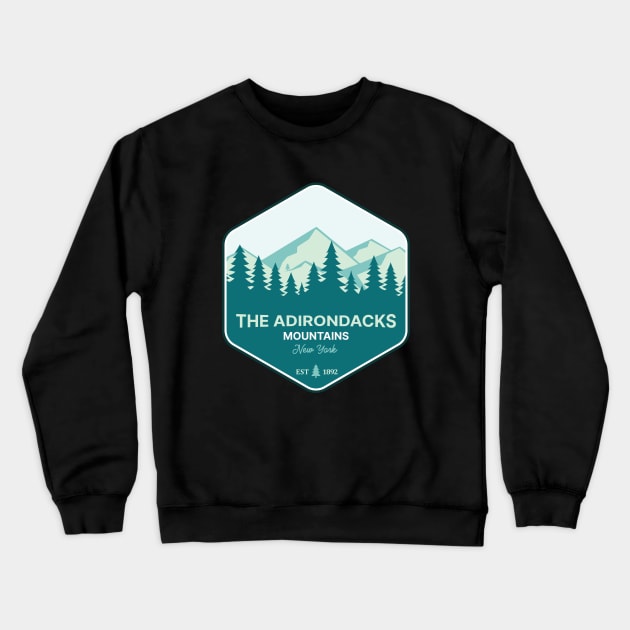 The Adirondacks Mountains Crewneck Sweatshirt by Mark Studio